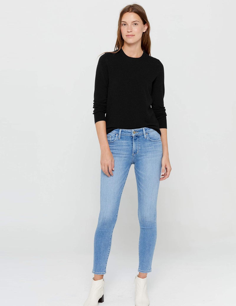 State Cashmere Womenâ€™s Essential Crewneck Sweater 100% Pure Cashmere Classic Long Sleeve Pullover (Black, Large) - Image 4